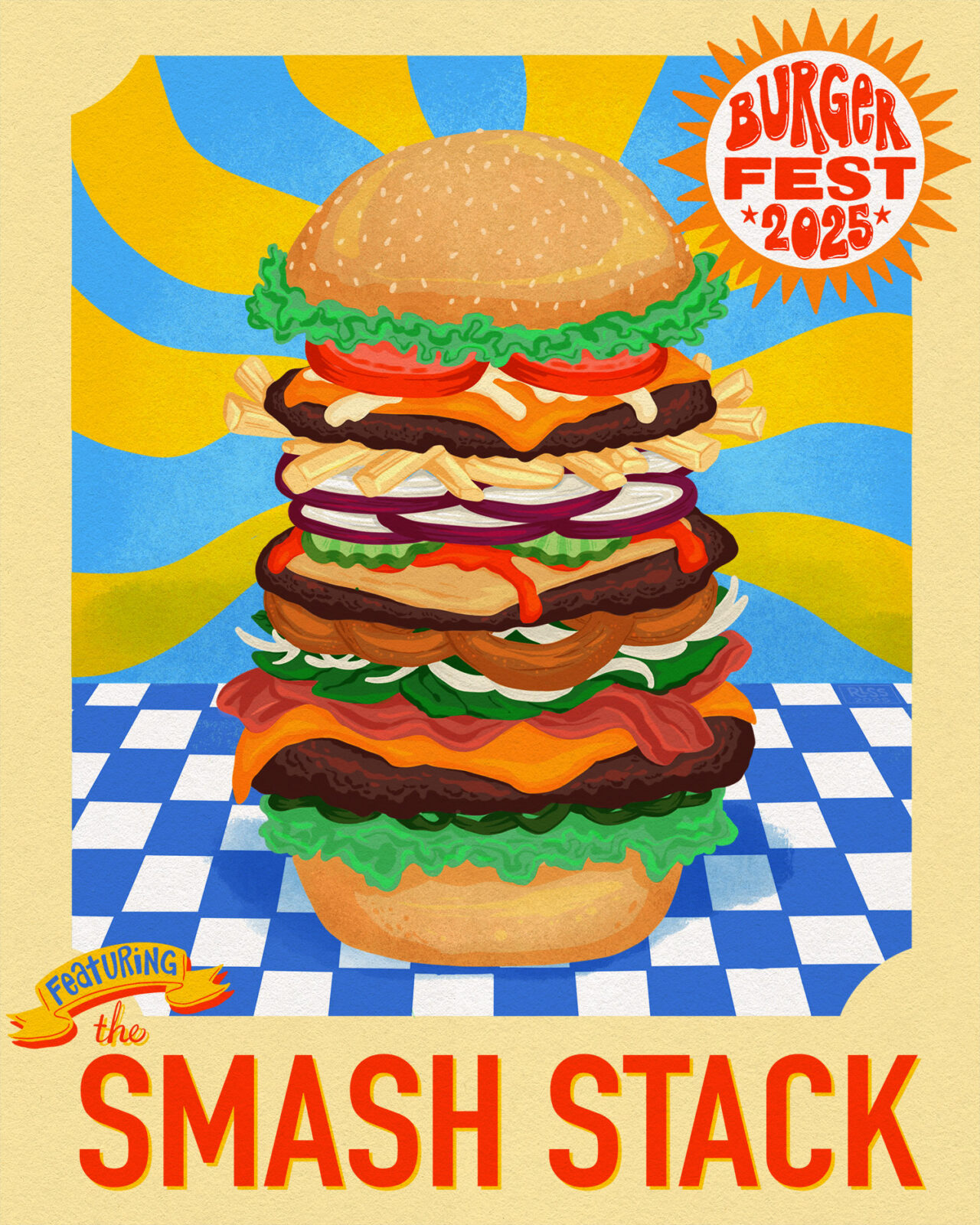 Burgerfest 2025 food illustration