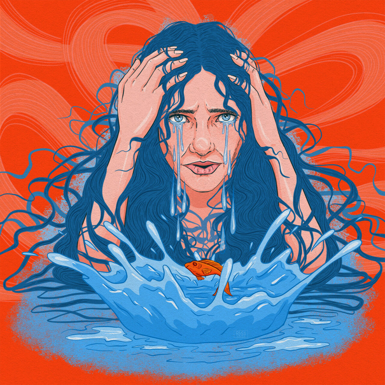 Crybaby, editorial illustration