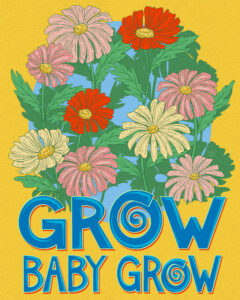 Floral Daisy Poster Illustration