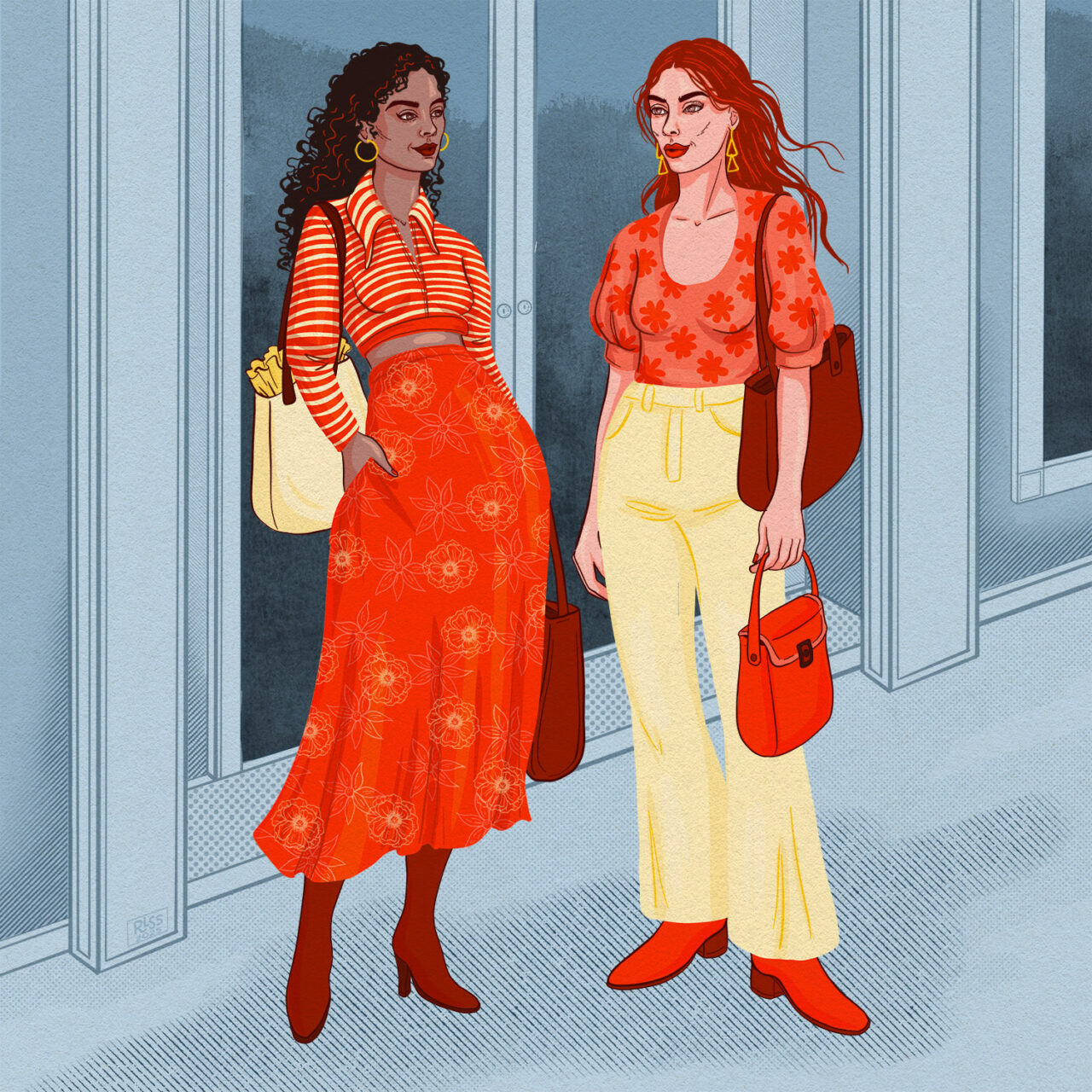Fashion in the high street, fashion illustration
