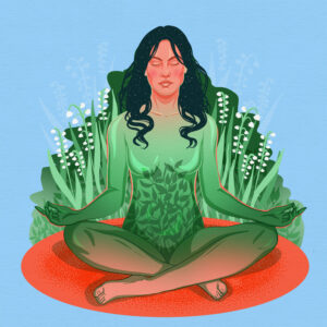 A Gentle Relax Meditation Illustration