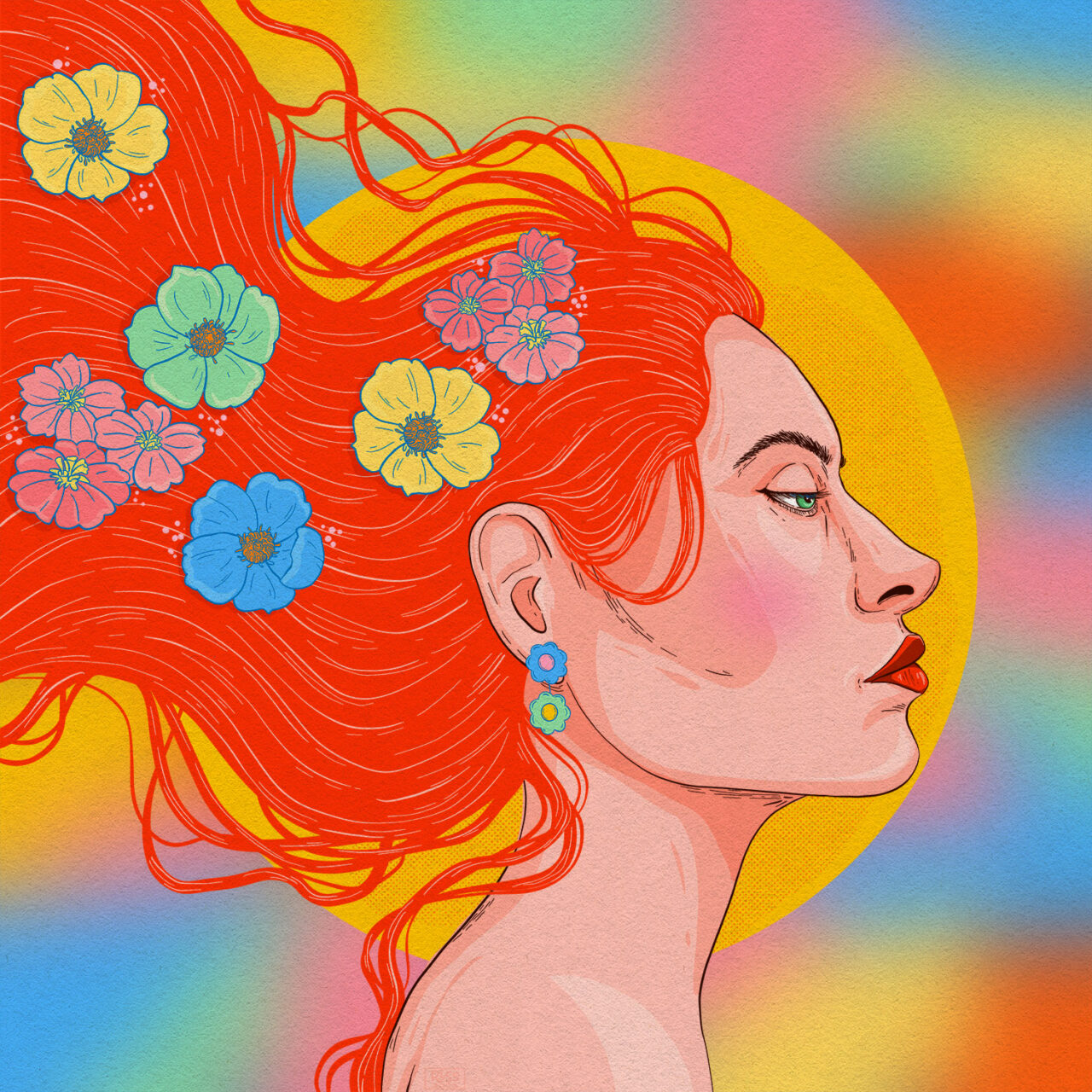 Firey Red Portrait