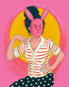 Socially Awkward & Masked illustration