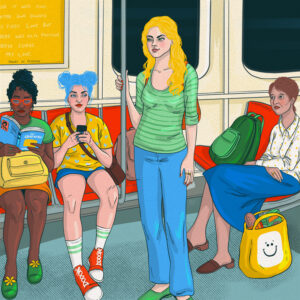 Riding on the TTC Subway Series Illustration
