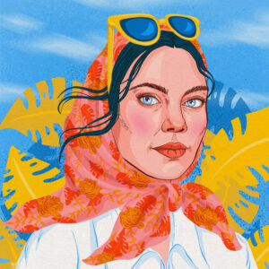 Tropical Vacation Fashion Illustration