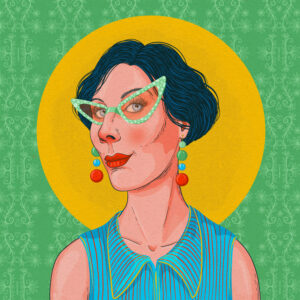 Snooty Woman Retro Illustration