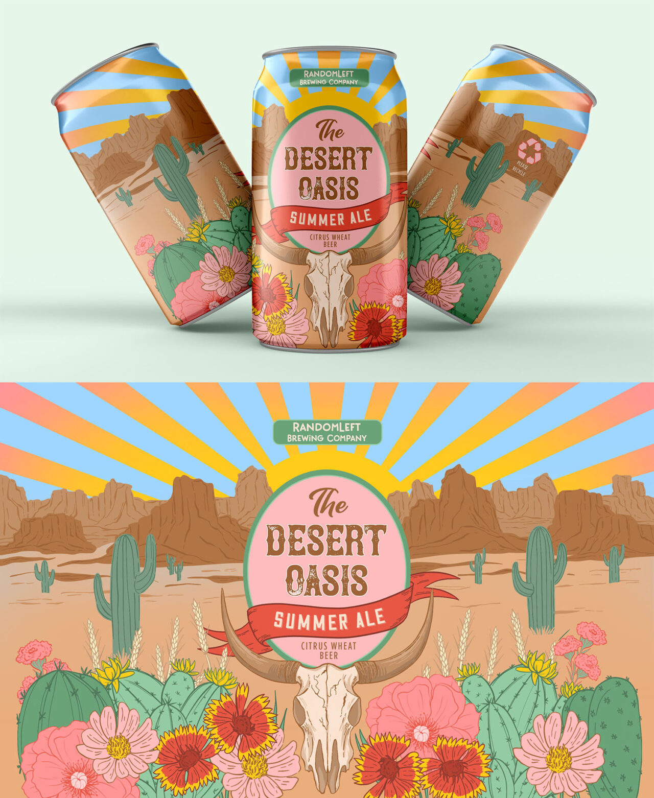 Beer Label Illustration by Sal Scheibe