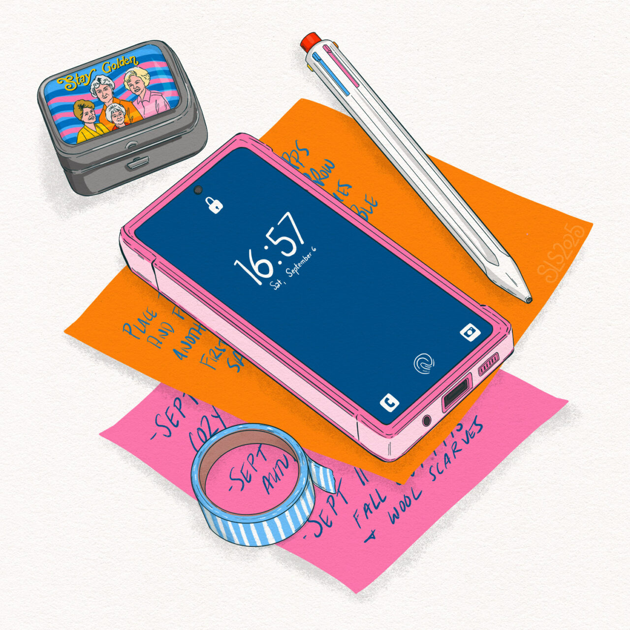 What's on your desk? Editorial illustration