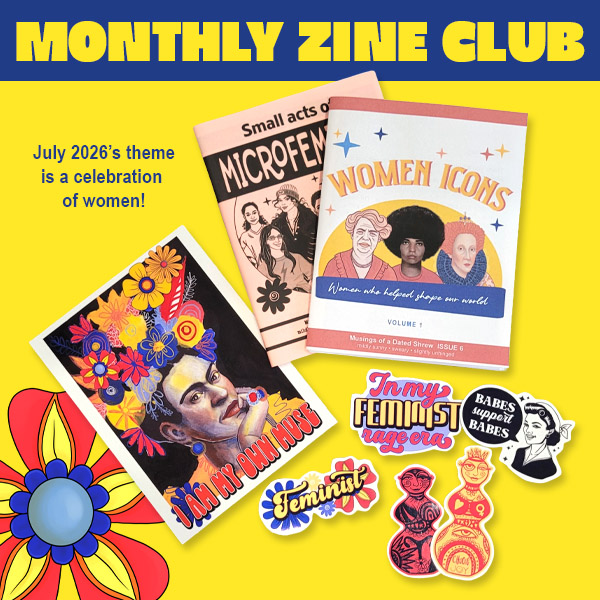 Monthly snail mail zine club for July 2026