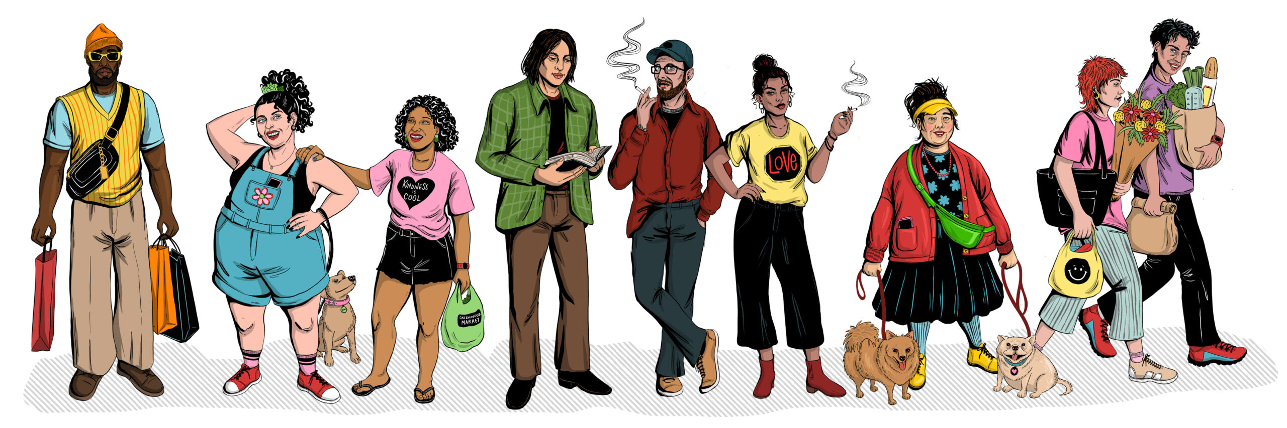 Illustrations for Between Crosswalks zine