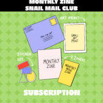 Monthly Mail Club subscription with two zines