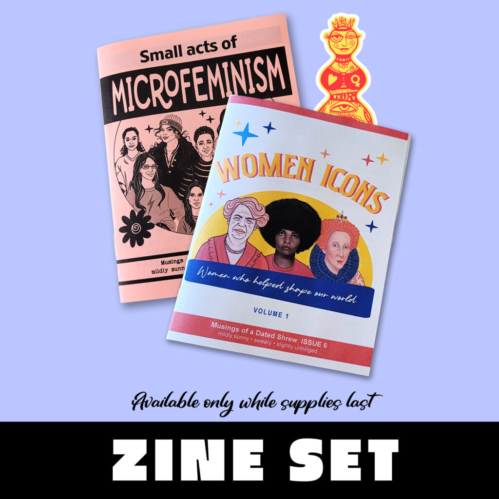 Feminist Zine Set, Small Acts of Microfeminism and Women Icons Zine